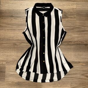 FOREVER 21 Striped Blouse | MEDIUM